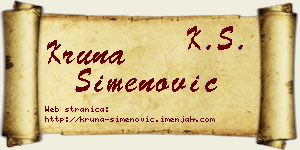 Kruna Simenović vizit kartica